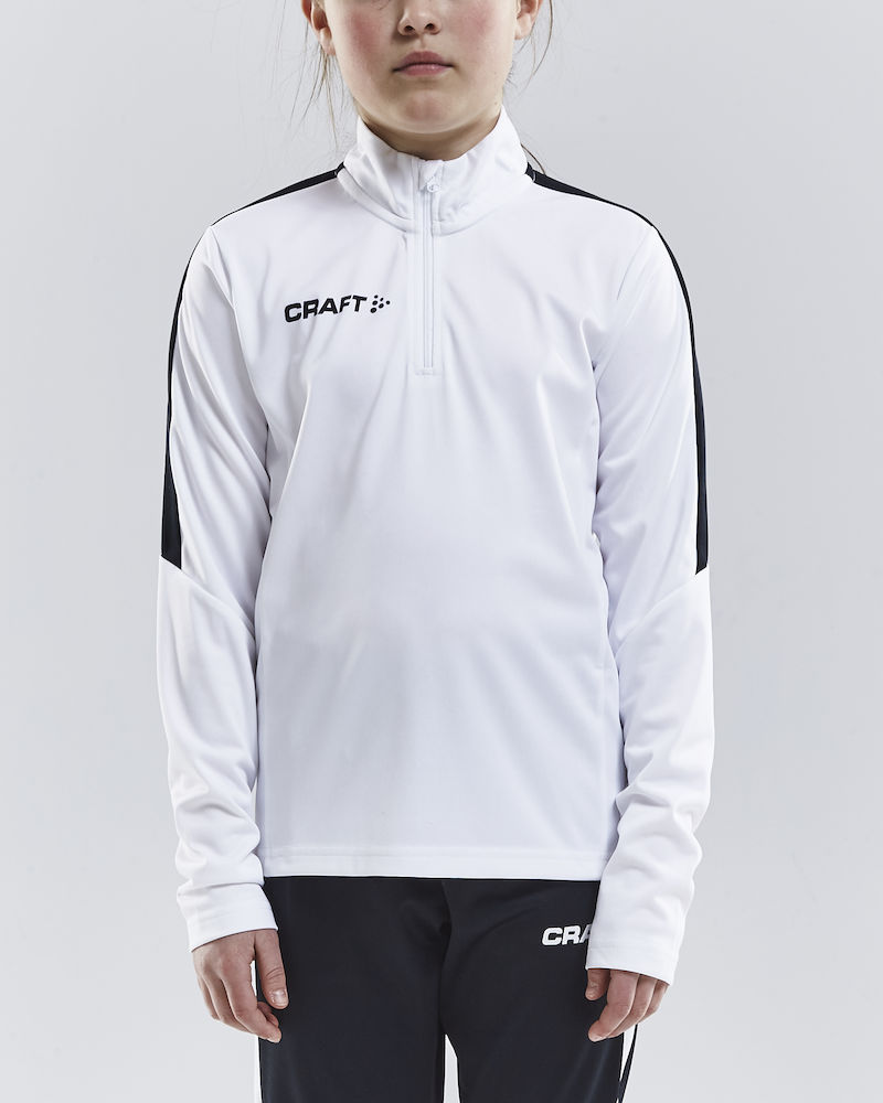 PROGRESS Halfzip LS Tee JR white - 1