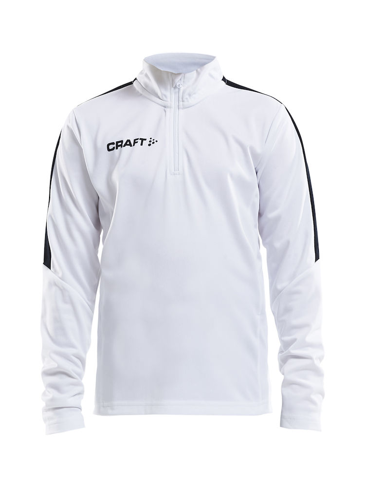 PROGRESS Halfzip LS Tee JR white - 0