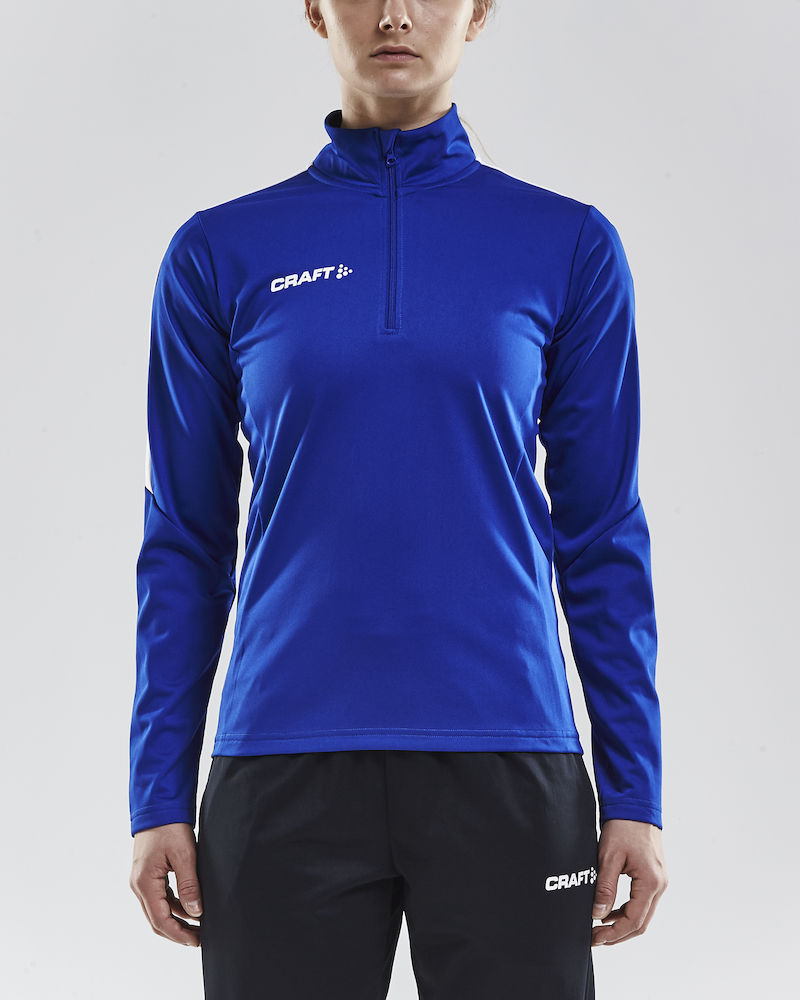 PROGRESS Halfzip LS Tee WMN club cobolt - 1