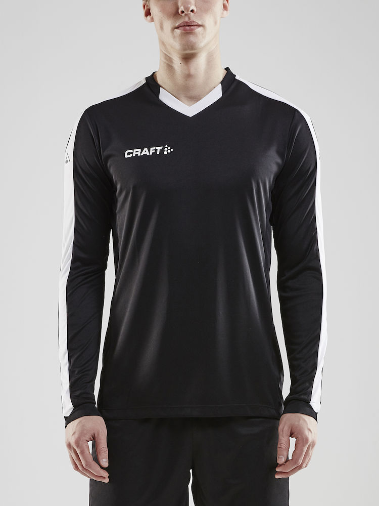 Progress Jersey Contrast LS M black/white - 1