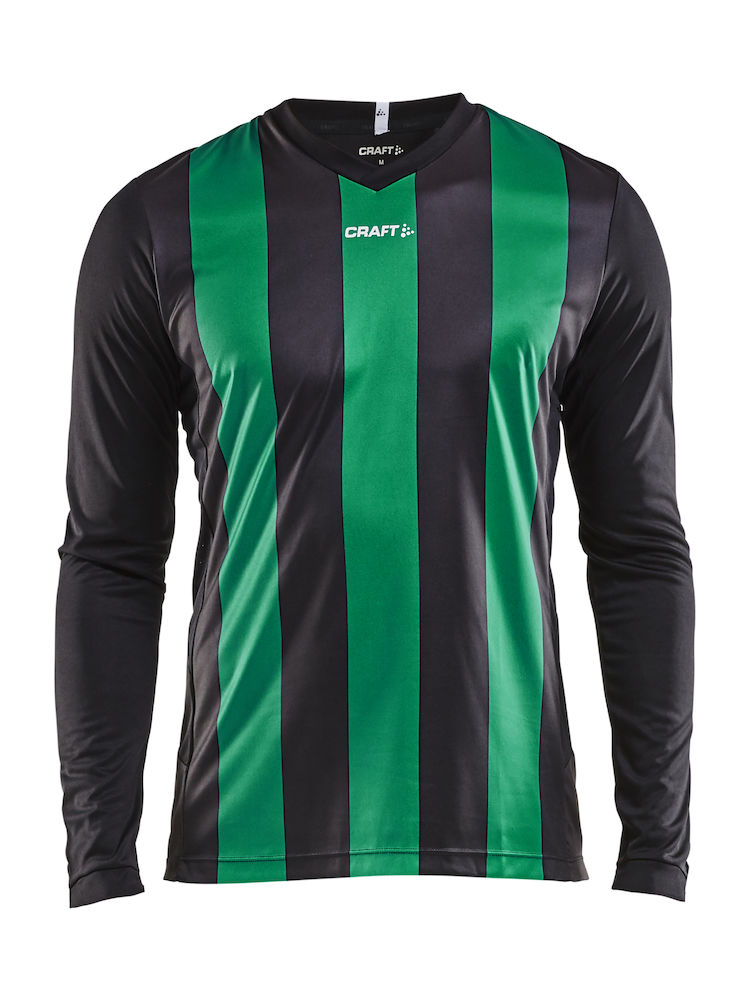 Progress Jersey Stripe LS M black/team green - 0