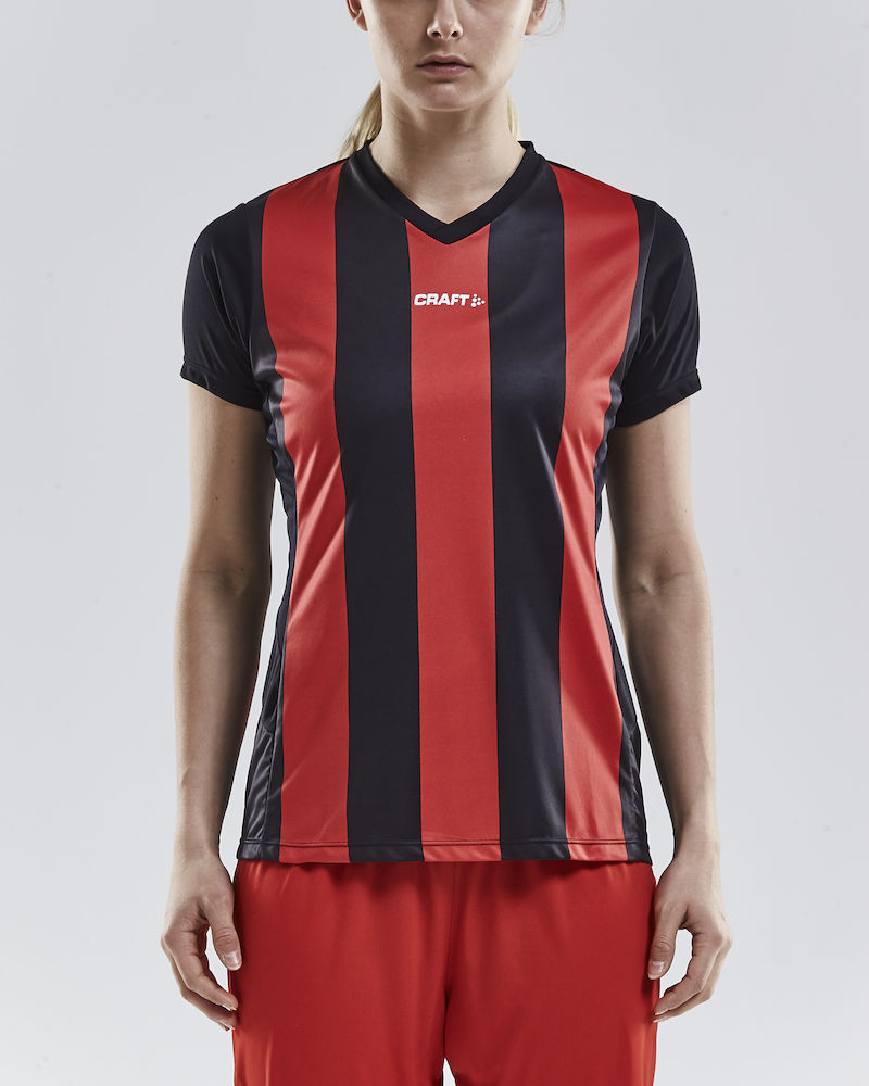 PROGRESS Jersey Stripe WMN black/bright red - 1