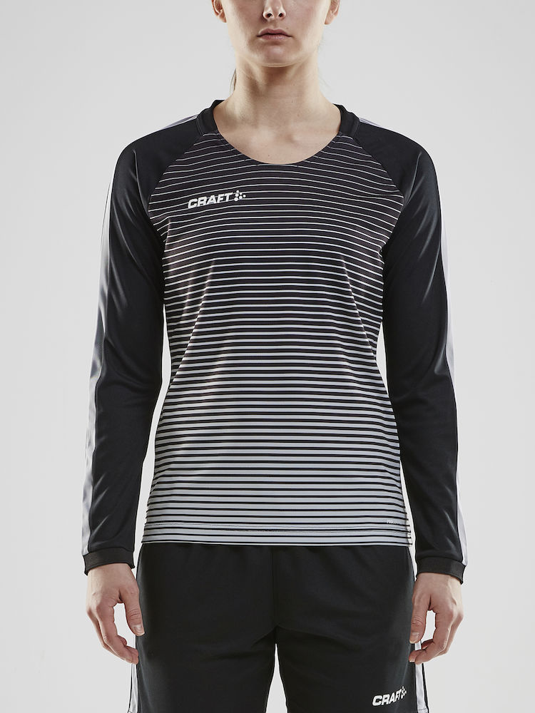 Pro Control Stripe Jersey LS W black/platinum - 1