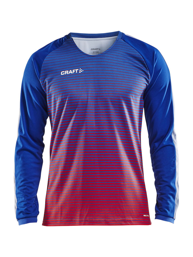 Pro Control Stripe Jersey LS M cobolt/bright red - 0