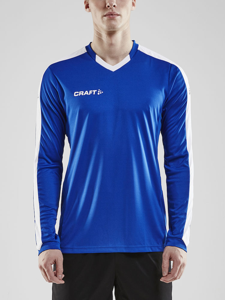 Progress Jersey Contrast LS M club cobolt/white - 1
