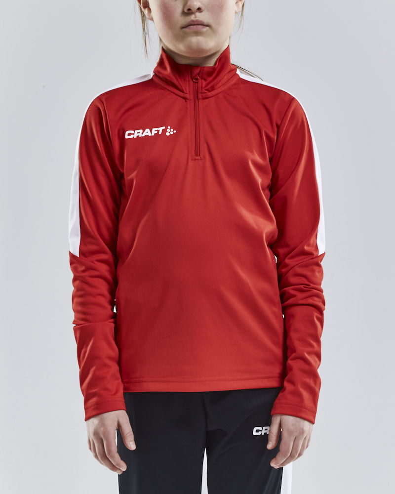 PROGRESS Halfzip LS Tee JR bright red - 1