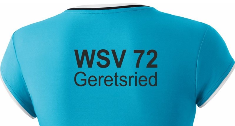 Vereinsname Rückenaufdruck WSV 72 Geretsried