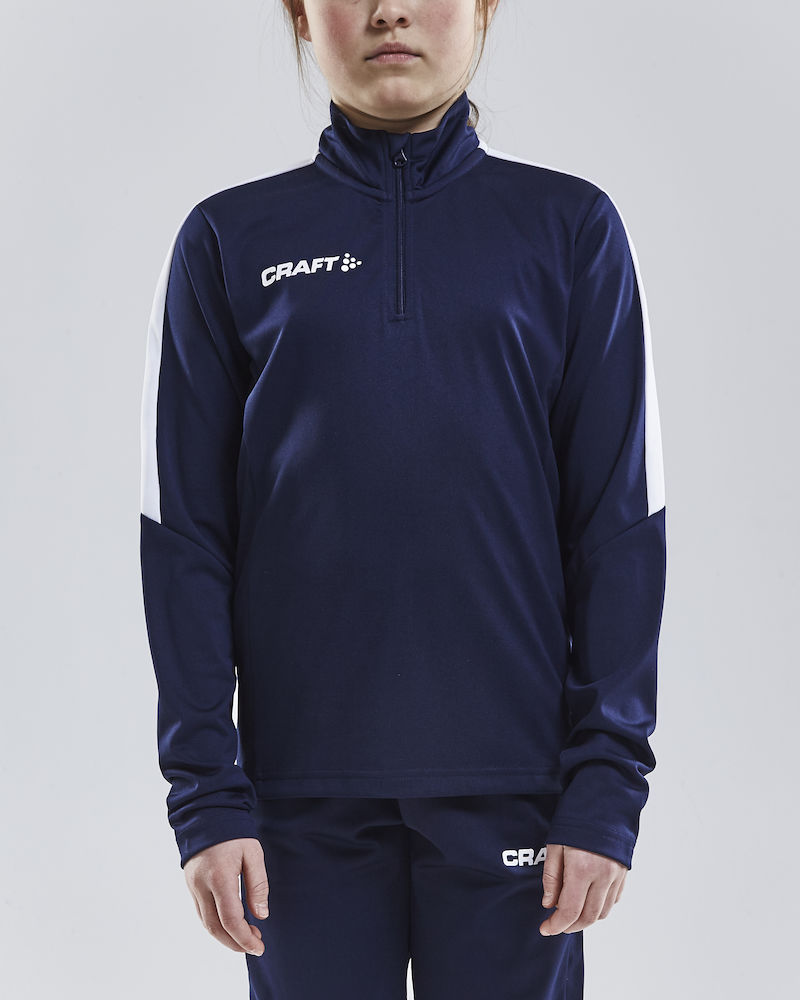 PROGRESS Halfzip LS Tee JR navy - 1